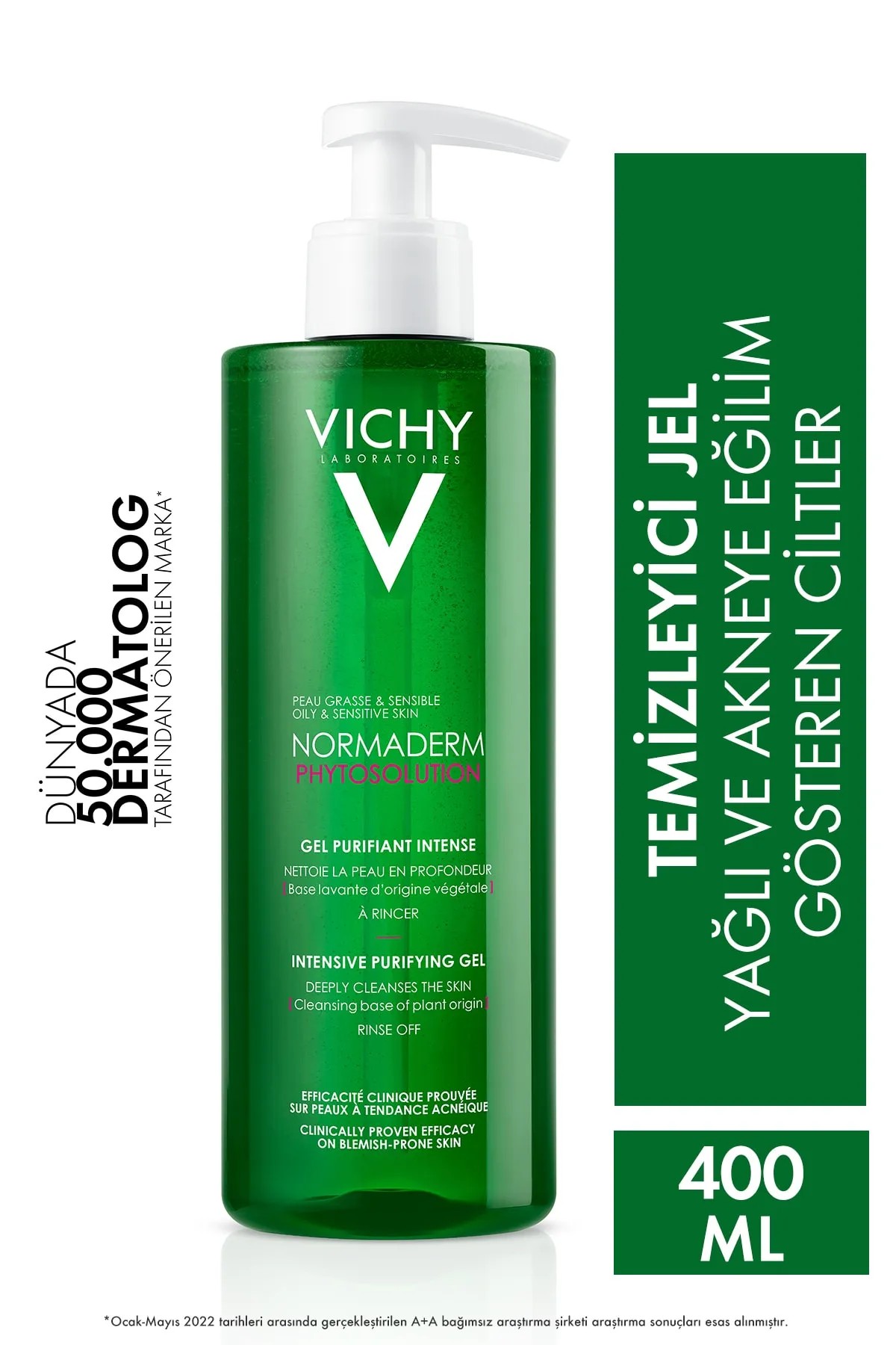 Vichy Normaderm Phytosolution Arındırıcı Yüz Temizleme Jeli, Yağlı ve Karma Ciltler 400 ml