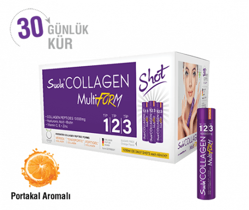 Suda Collagen Multiform Portakal Aromalı 30x40gr Shot