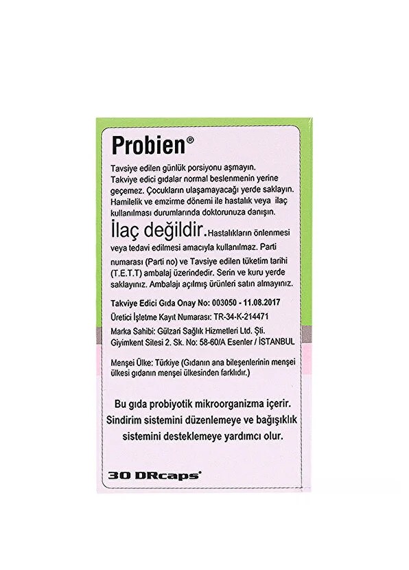 Probien Probiyotik 30 Kapsül