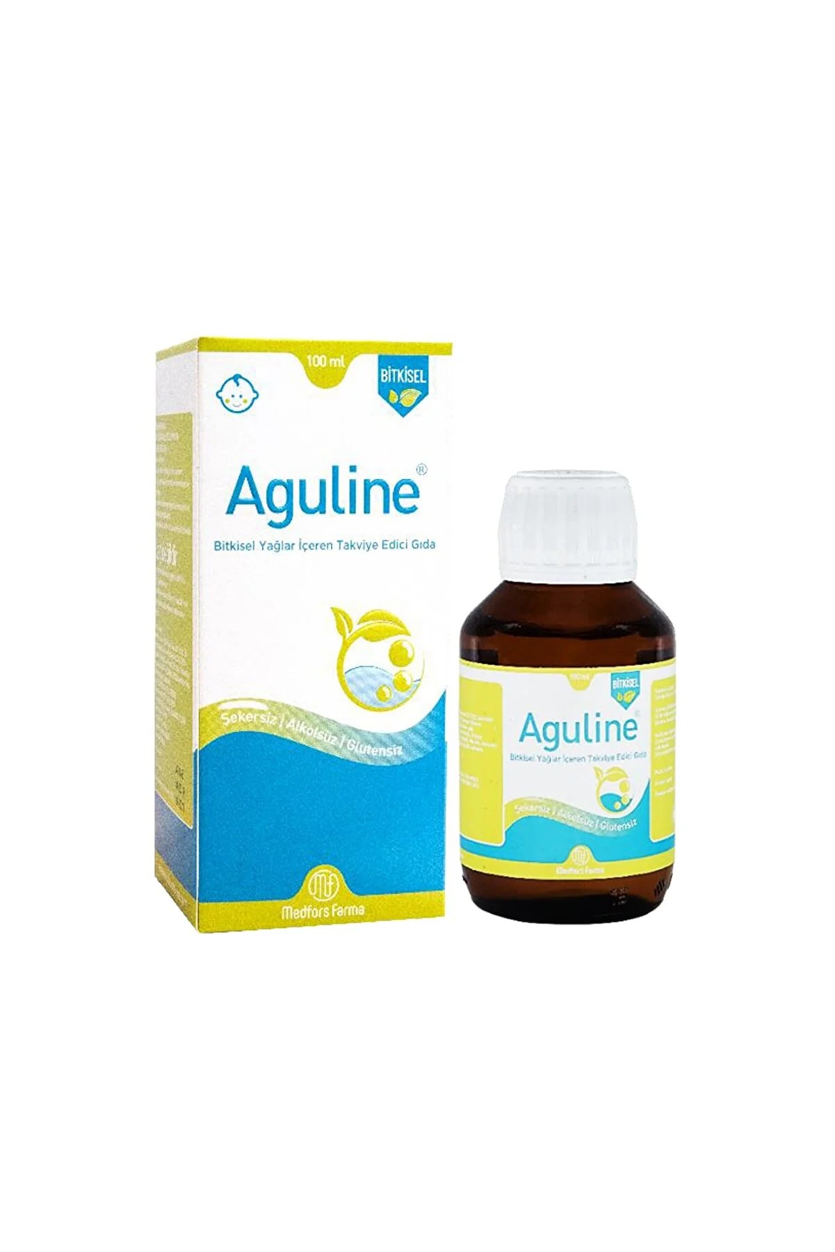 Aguline Bitkisel Gaz Şurubu 100 Ml - Rezene, Zencefil, Anason, Dereotu, ve Kimyon Yağları İçeren Şurup