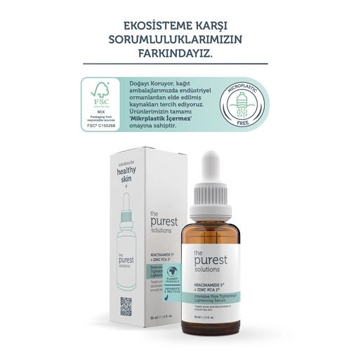 The Purest Solutions Gözenek, Sivilce Ve Siyah Nokta Karşıtı Niacinamide Serum 30 ml