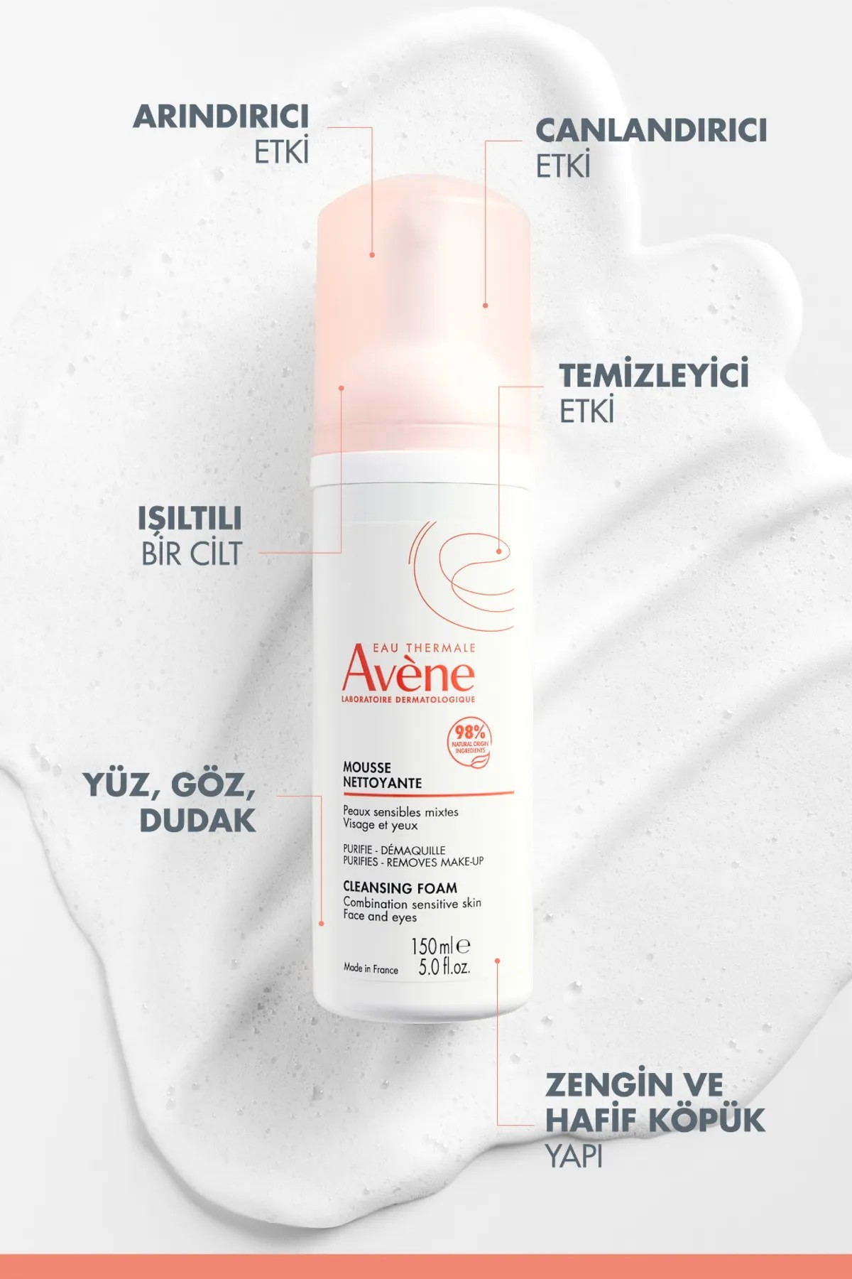 Avene Mousse Nettoyante 150 ml