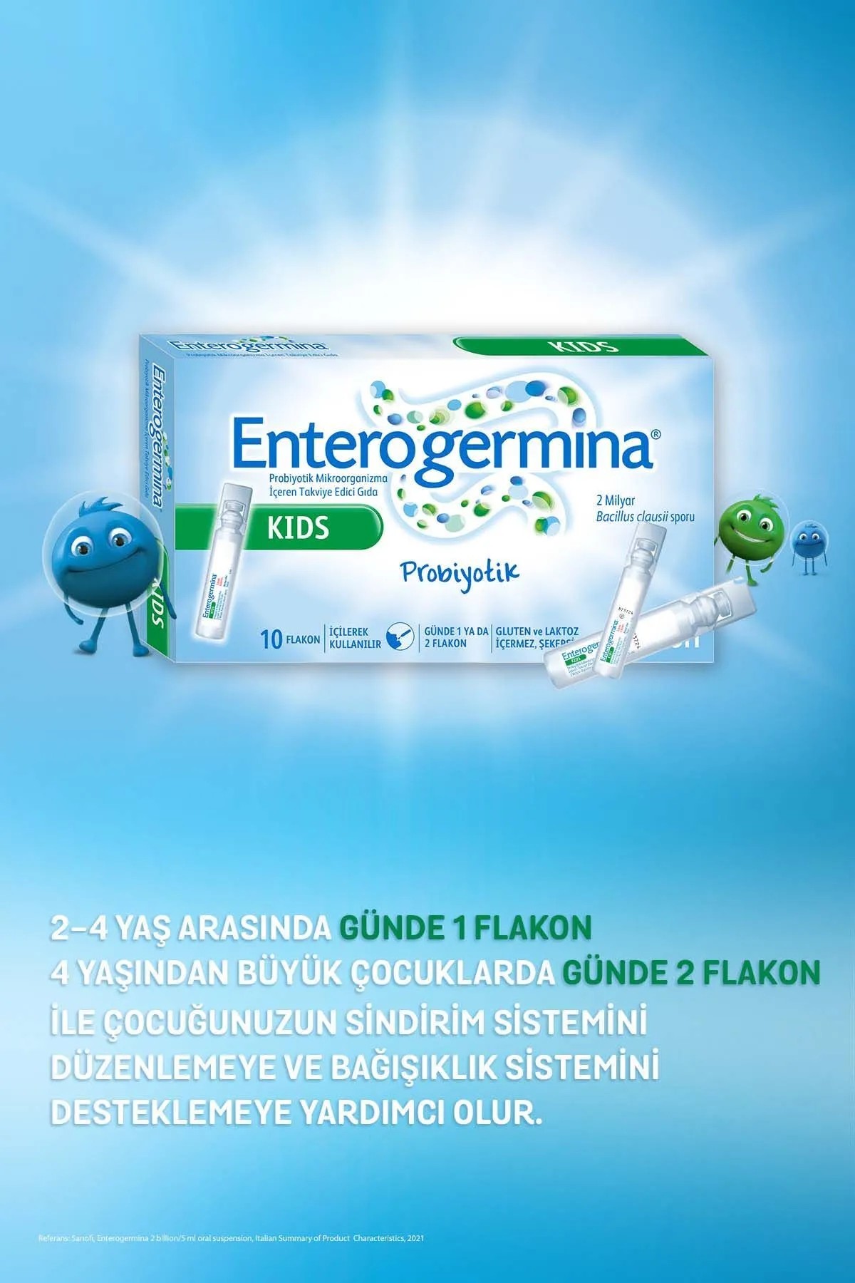 Enterogermina Kids Çocuklar Için Probiyotik 5 ml X 10 Flakon