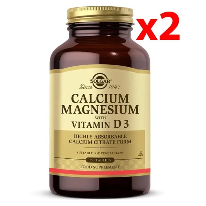 Solgar Calcium Magnesium Vitamin D3 150 Tablet 2 Adet