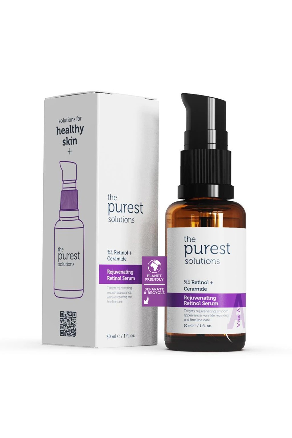 The Purest Solutions %1 Retinol + Ceramide Rejuvenating Retinol Serum 30 ml