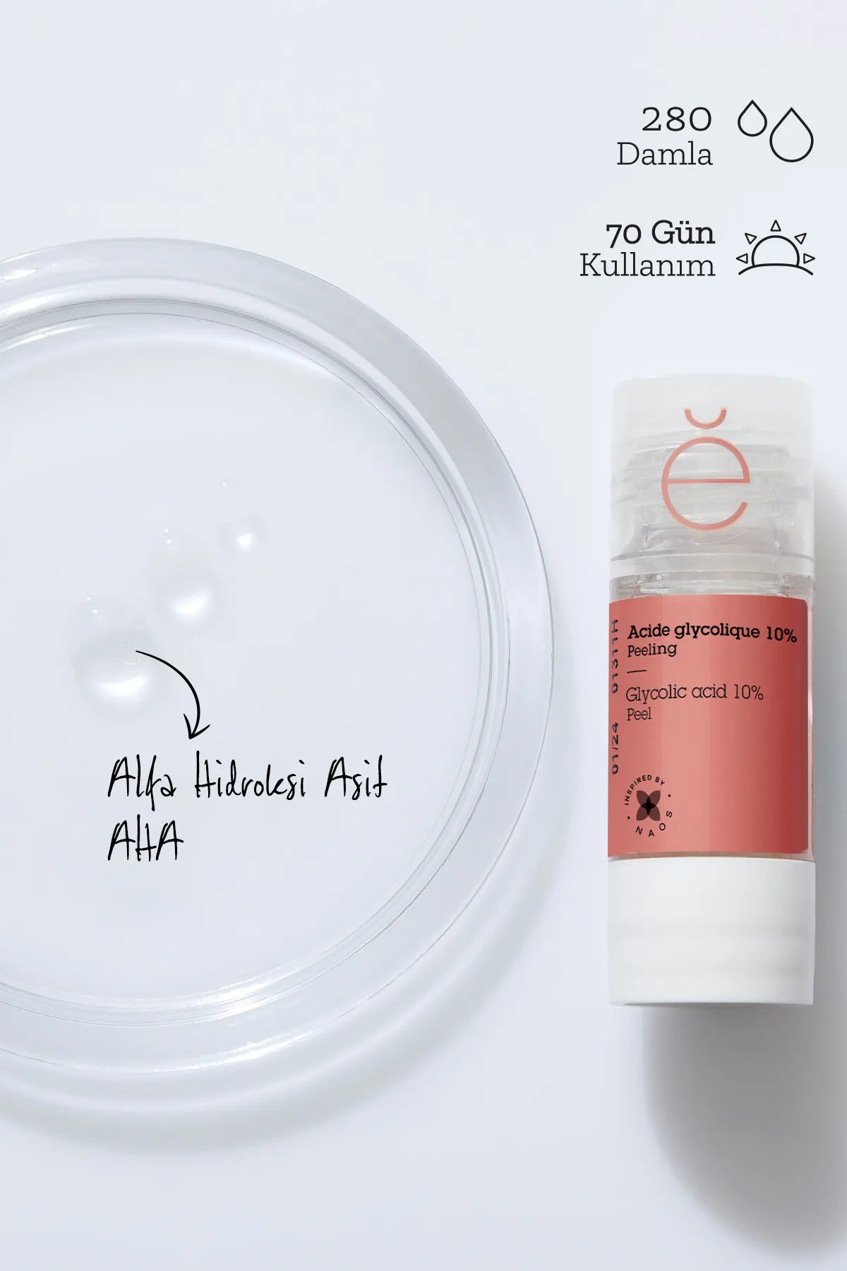 Etat Pur Pure Active Glikolik Asit %10 Aha Peeling Ve Cilt Yenileme Etkili Saf Konsantre Bakım Serumu 15 ml