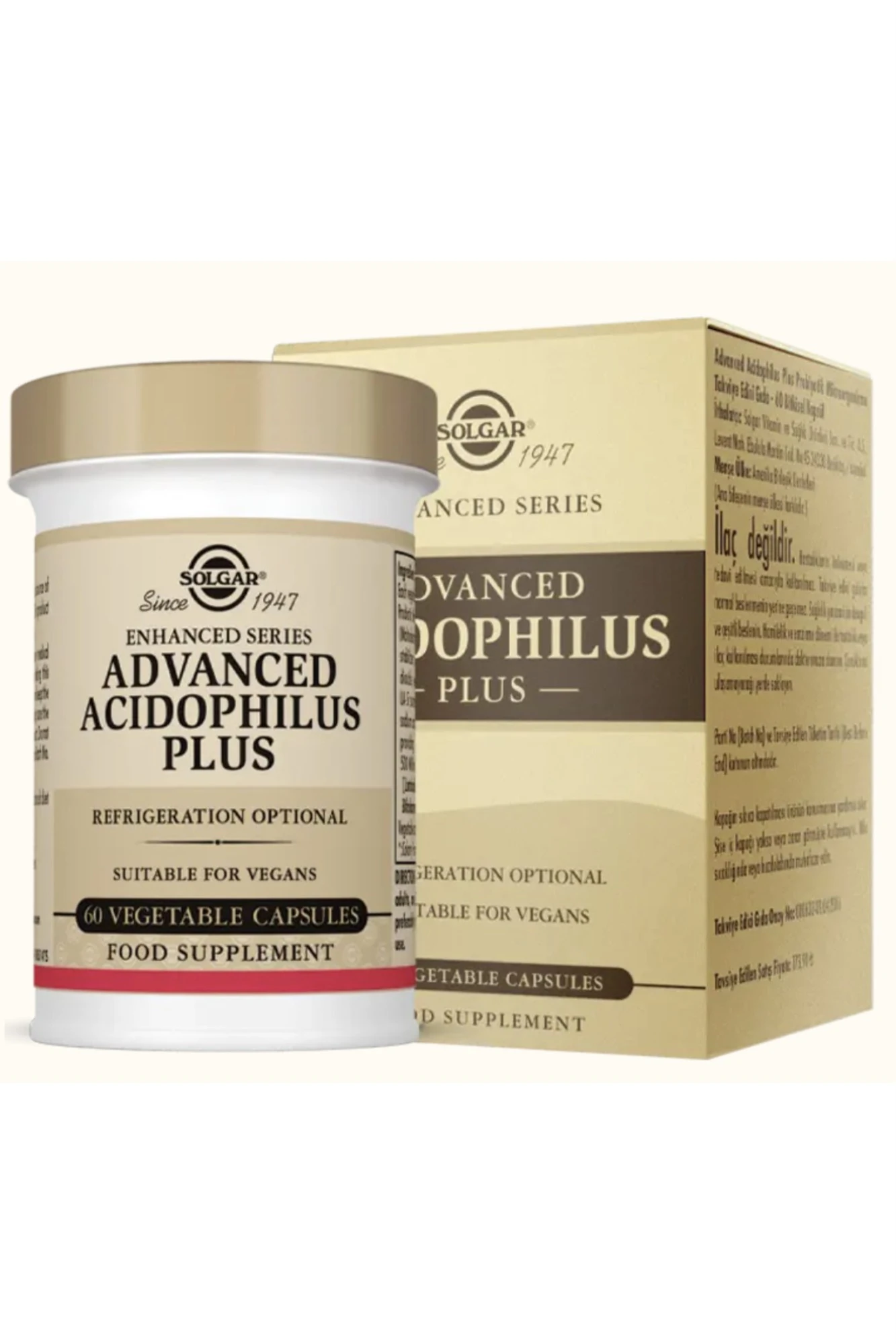 Solgar Advanced Acidophilus Plus 60 Kapsül