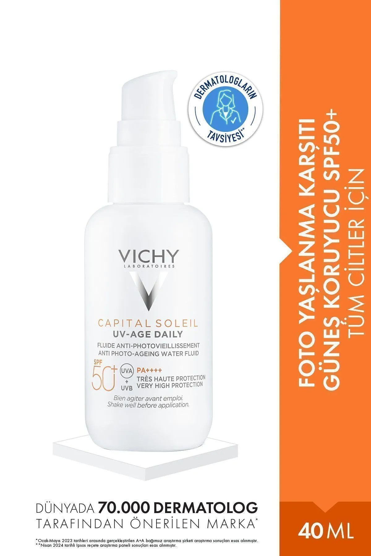 Vichy Capital Soleil Uv Age Daily Spf50 Foto Yaşlanma Karşıtı Güneş Kremi 40ml