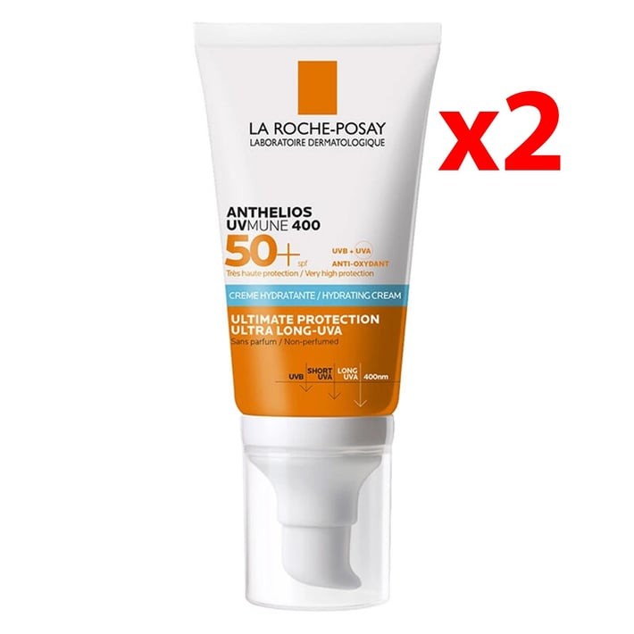 La Roche Posay Anthelios Uvmune Spf+50 Hassas Ciltler Için Yüksek Korumalı Yüz Güneş Kremi 2 Adet