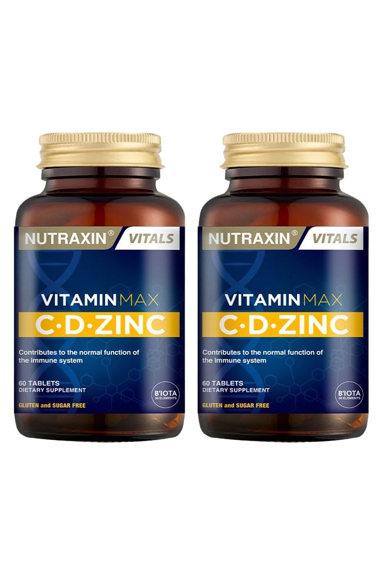 Nutraxin Vitamin Max C + D Zinc 60 Tablet 2 Adet