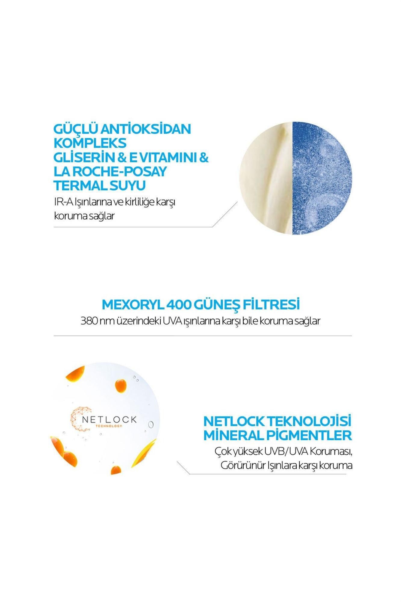 La Roche Posay Anthelios Uvmune Fluid SPF+50 Tüm Ciltler İçin Yüksek Korumalı Renkli Yüz Güneş Kremi