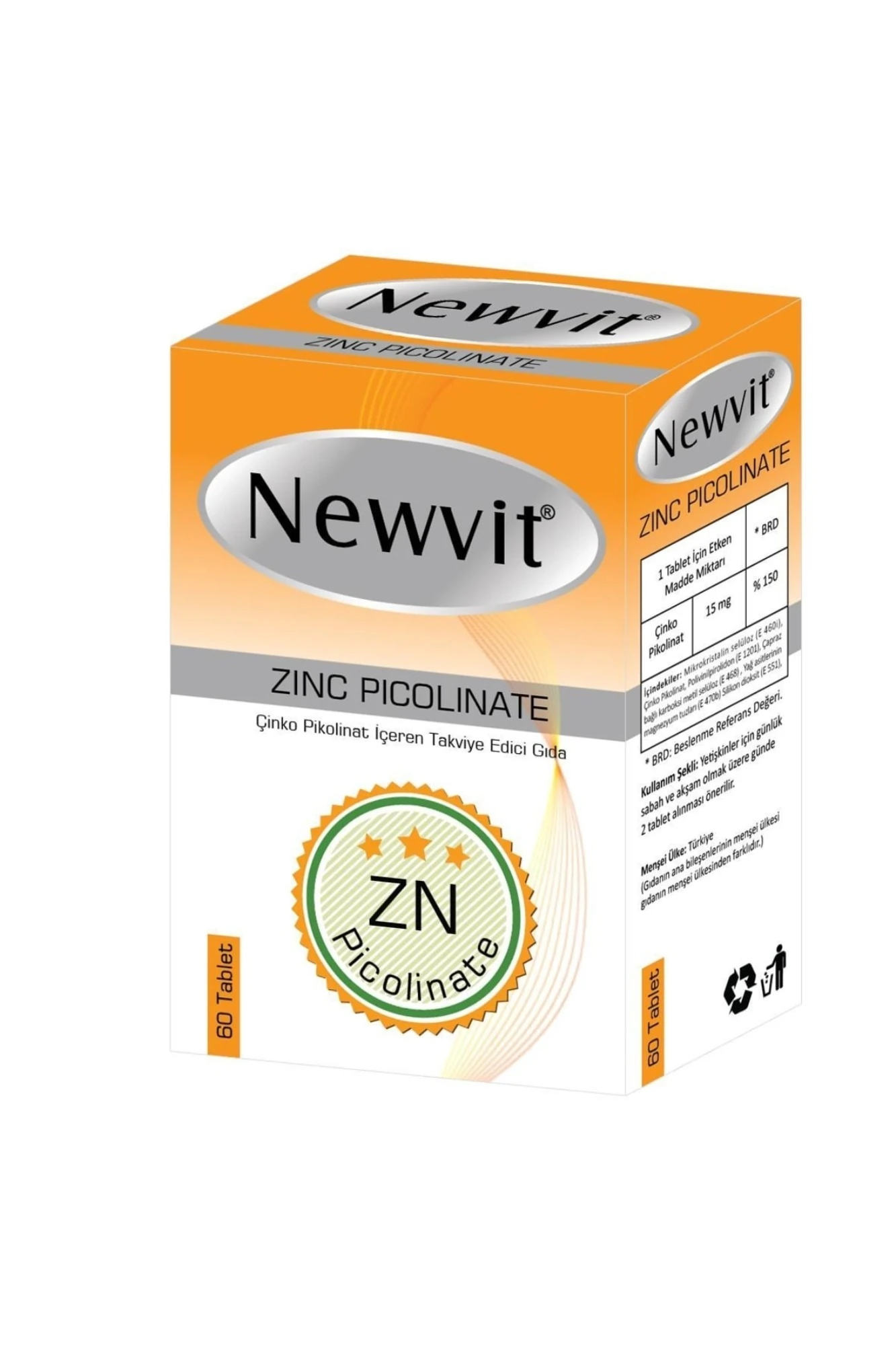 Newvit Çinko Pikolinat 60 Tablet