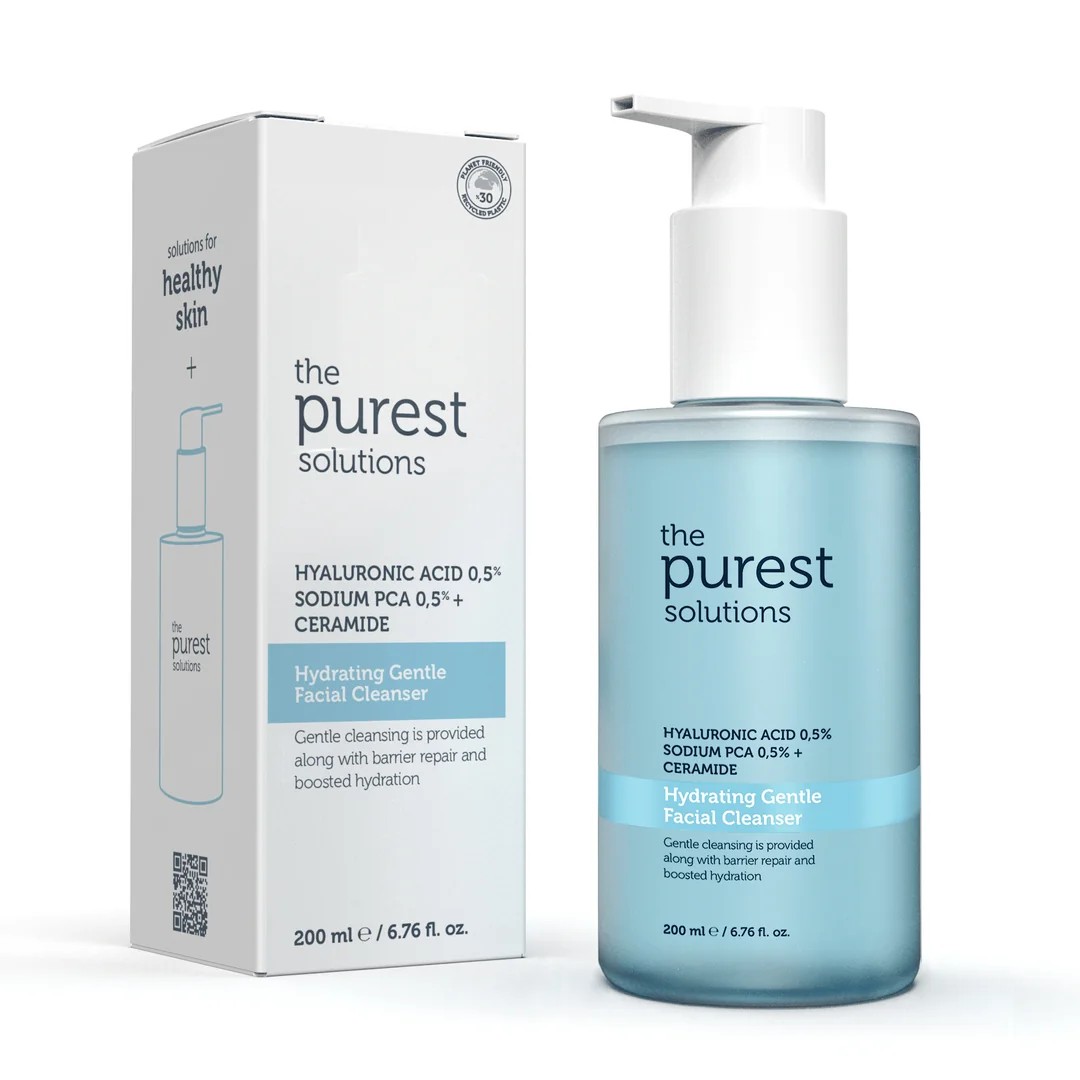 The Purest Solutions Kuru Ve Karma Ciltler İçin Nemlendirici Ve Bariyer Onarıcı Hyalüronik Asit Yüz Temizleme Jeli 200 Ml