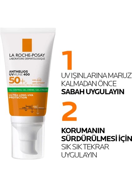 La Roche Posay Anthelios Uvmune Oil Control Spf 50+ Yağlı Ciltler Için Renkli Yüz Güneş Kremi