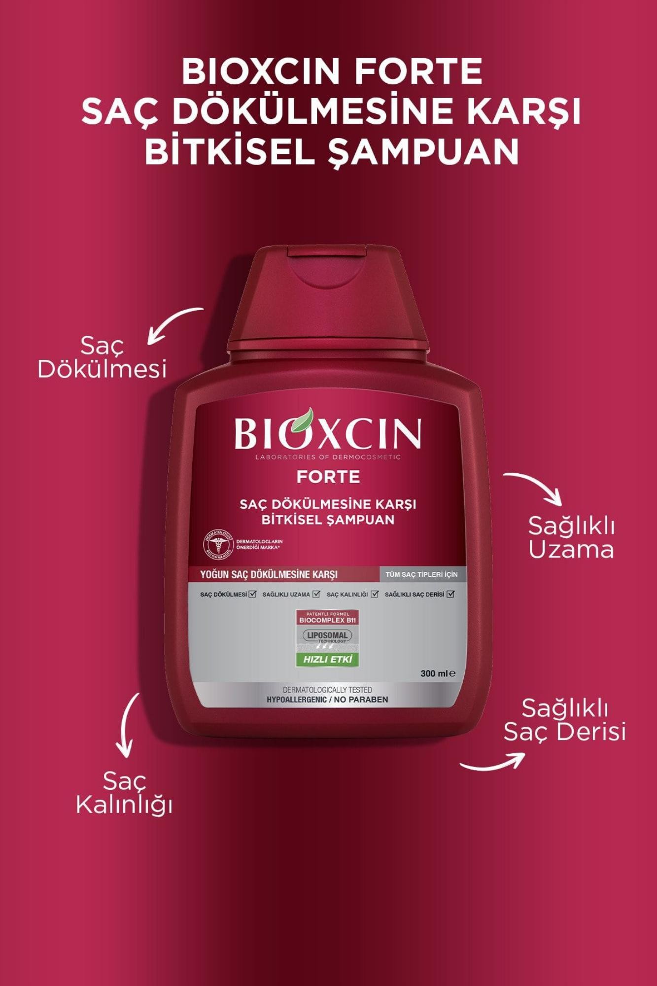 Bioxcin Forte Şampuan 300 Ml - Yoğun Dökülme Karşıtı Şampuan