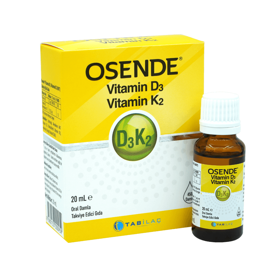 Osende Vitamin D3K2 Takviye Edici Gıda 20 ml