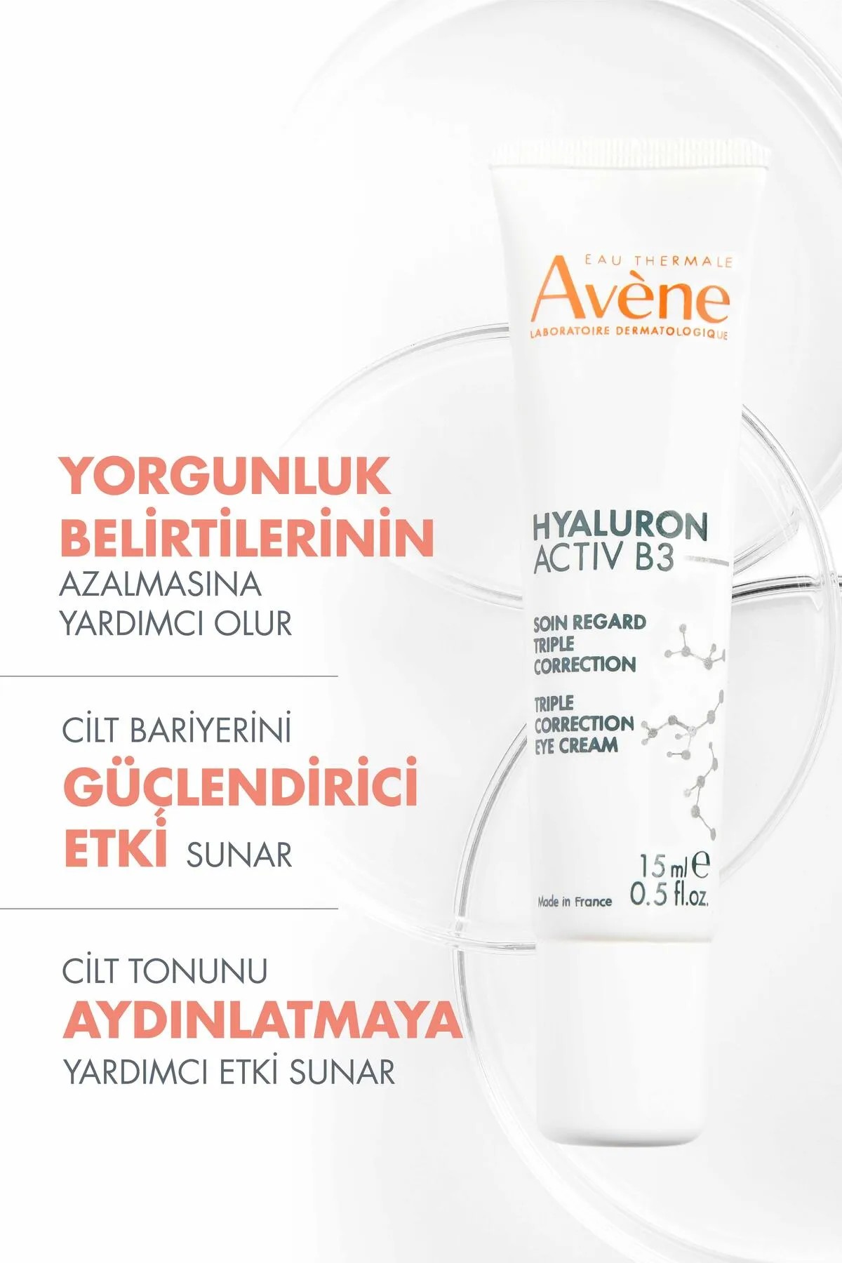 Avene Hyaluron Activ B3 Üçlü Düzeltici Gözaltı Kremi 15 ml