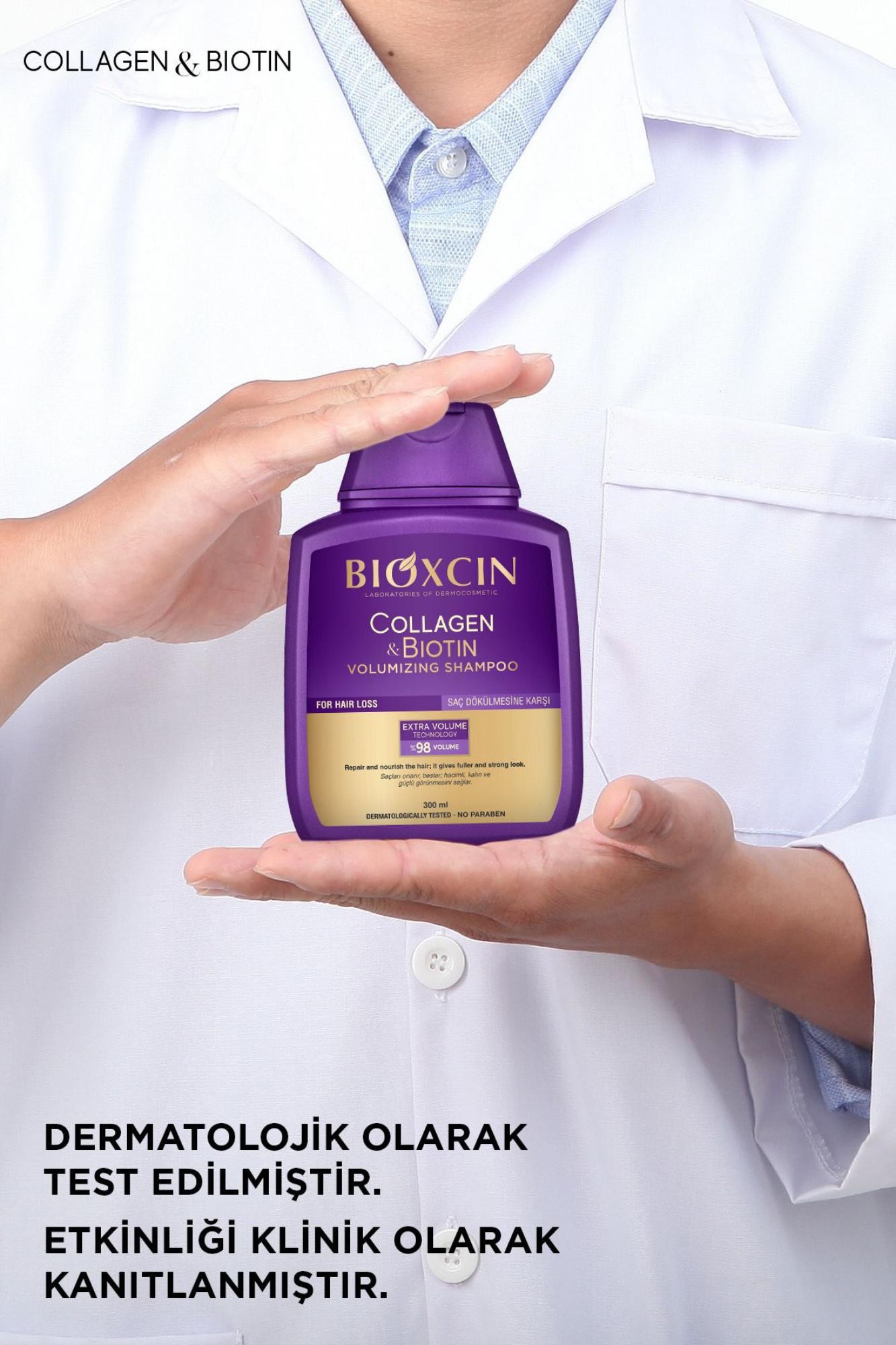 Bioxcin Collagen & Biotin Ekstra Hacim & Dolgunlaştırıcı Şampuan 300 Ml - 2 Li Avantaj Seti