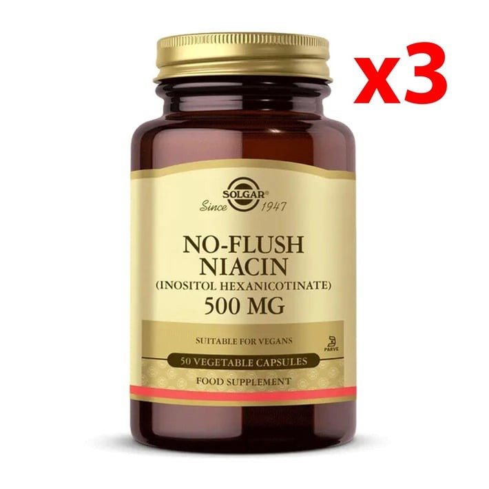 Solgar No Flush Niacin 500 mg 50 Kapsül 3 Adet