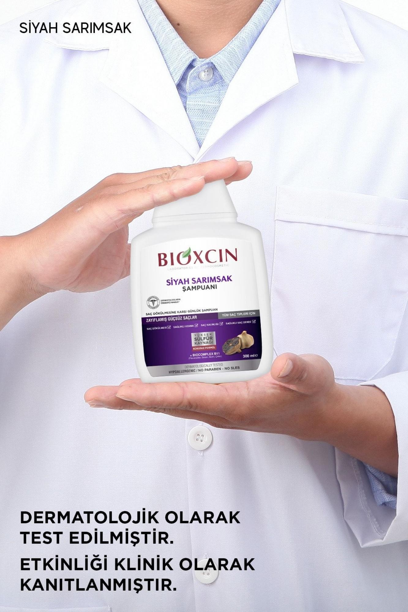 Bioxcin Siyah Sarımsak Şampuan 3x300 Ml - Saç Dökülmesi Şampuanı