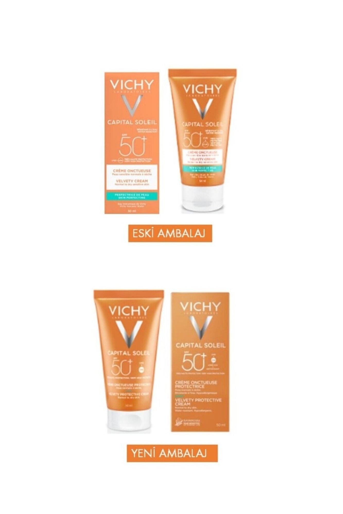 Vichy Capital Soleil Velvety Cream Çok Yüksek Korumalı Yüz Güneş Kremi Spf 50 , 50 ml