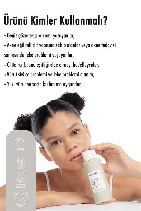 Maruderm Glikolik Asit %7 Aydınlatıcı & Leke Karşıtı Tonik 250 ml
