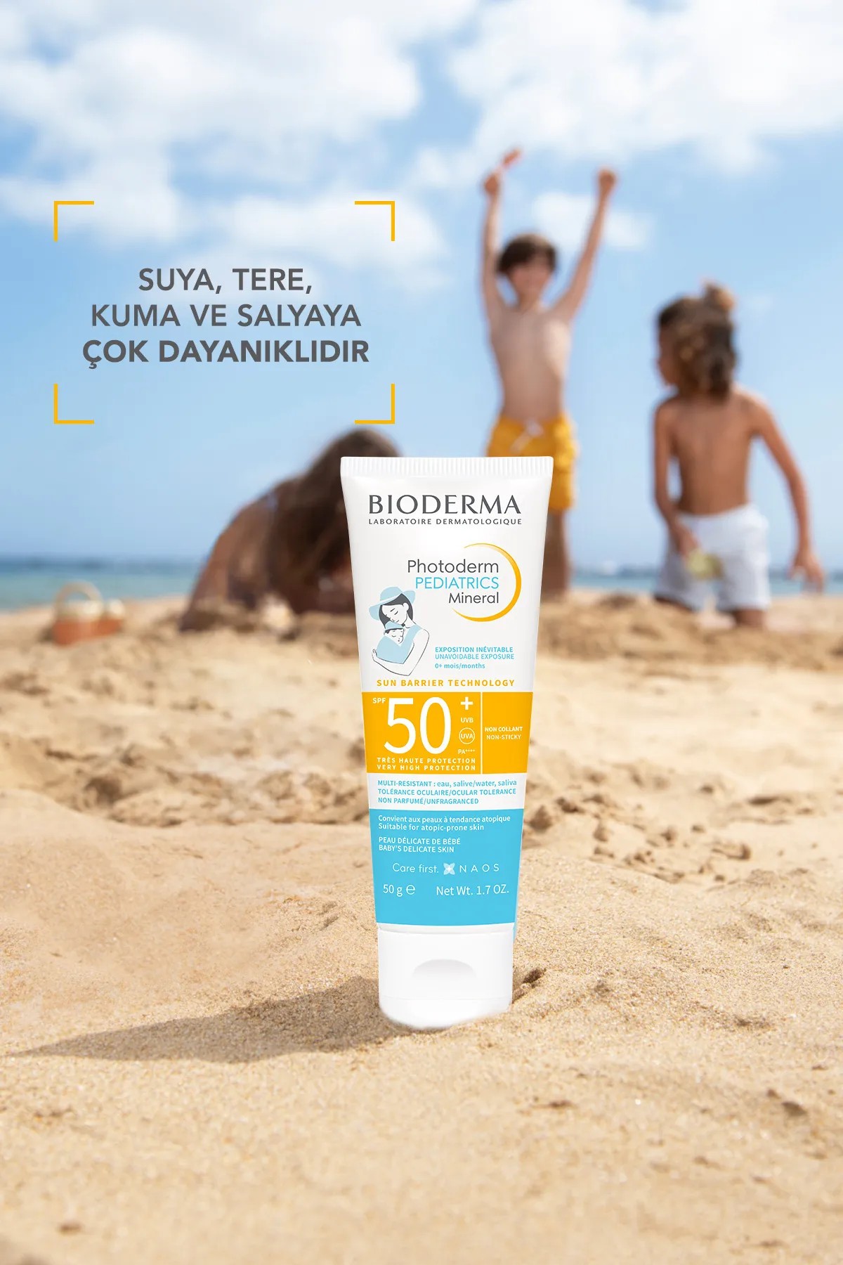 Bioderma Photoderm Pediatrics Mineral SPF50+ Yenidoğan Bebek, Çocuk Güneş Kremi Çok Yüksek Koruma 50 gr