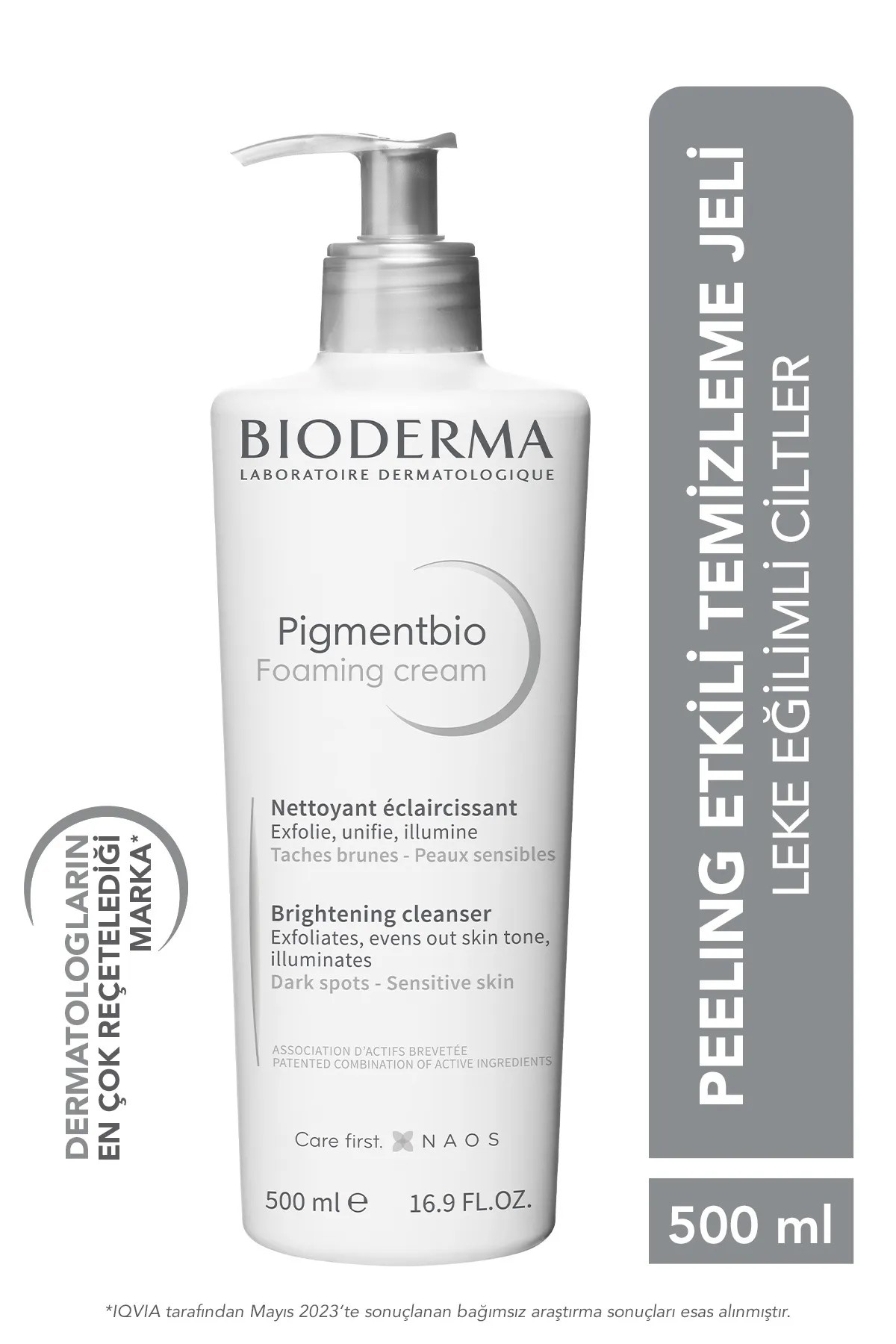 Bioderma Pigmentbio Foaming Cream Aydınlatıcı Peeling Etkili Yıkama Jeli Yüz Ve Vücut 500 ml