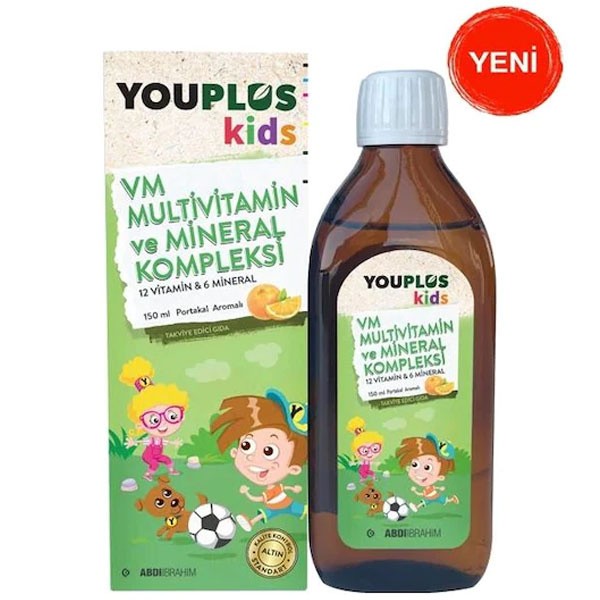 Youplus Kids Multivitamin ve Mineral Kompleksi 150 ML Şurup