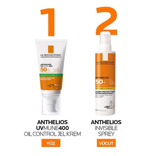 La Roche Posay Anthelios Oil Control Gel Cream Spf50+ Yağlı ve Karma Ciltler İçin Yüz Güneş Kremi 50 ml