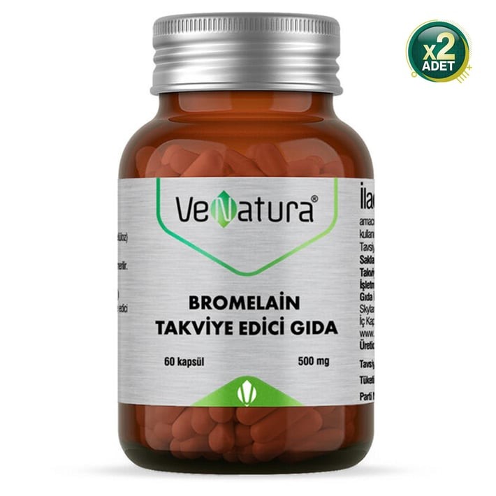 VeNatura Bromelain Takviye Edici Gıda 60 Kapsül 2 Adet