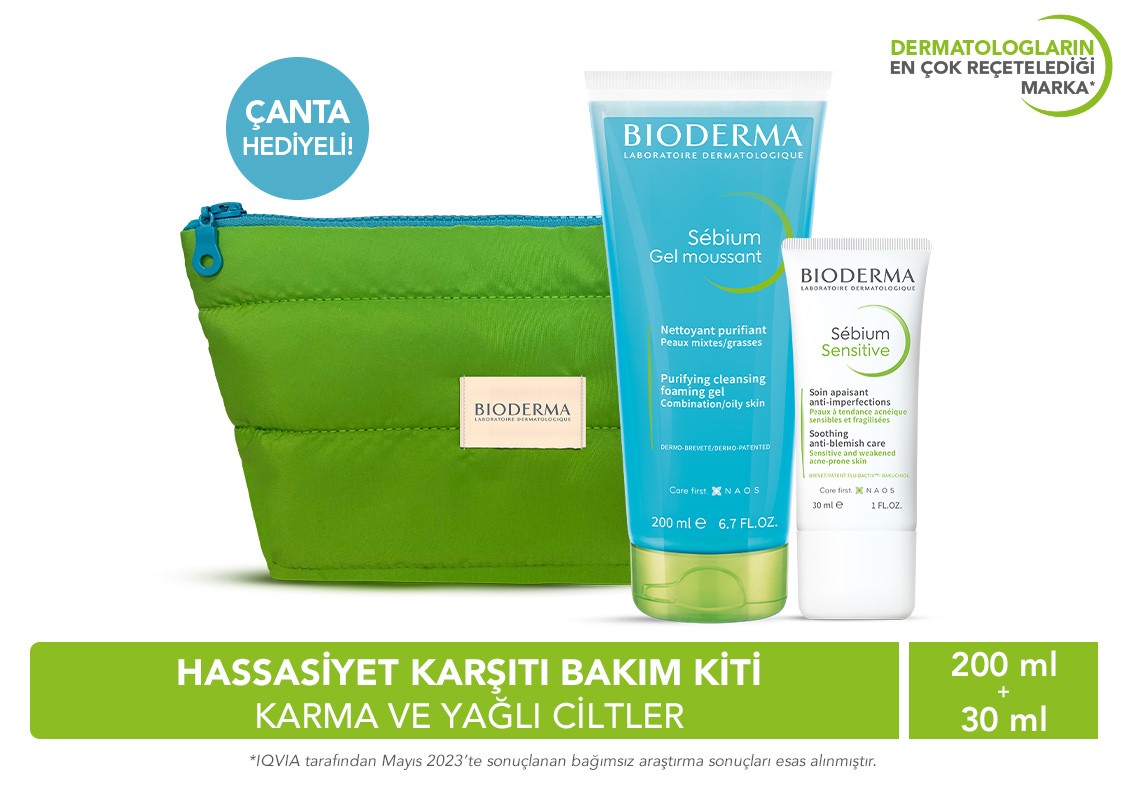 Bioderma Sebium Gözenek Karşıtı Bakım Kiti Çanta Hediyeli