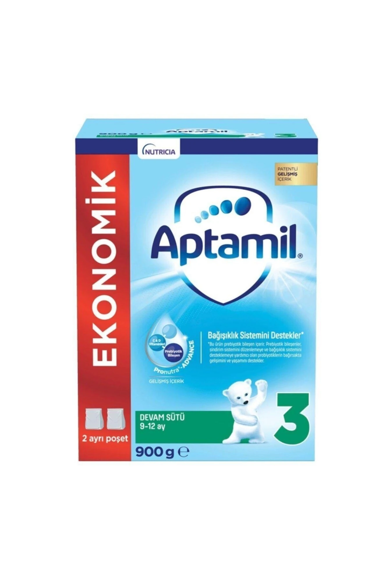 Aptamil Pronutra 3 Devam Sütü 900 gr 9-12 Ay