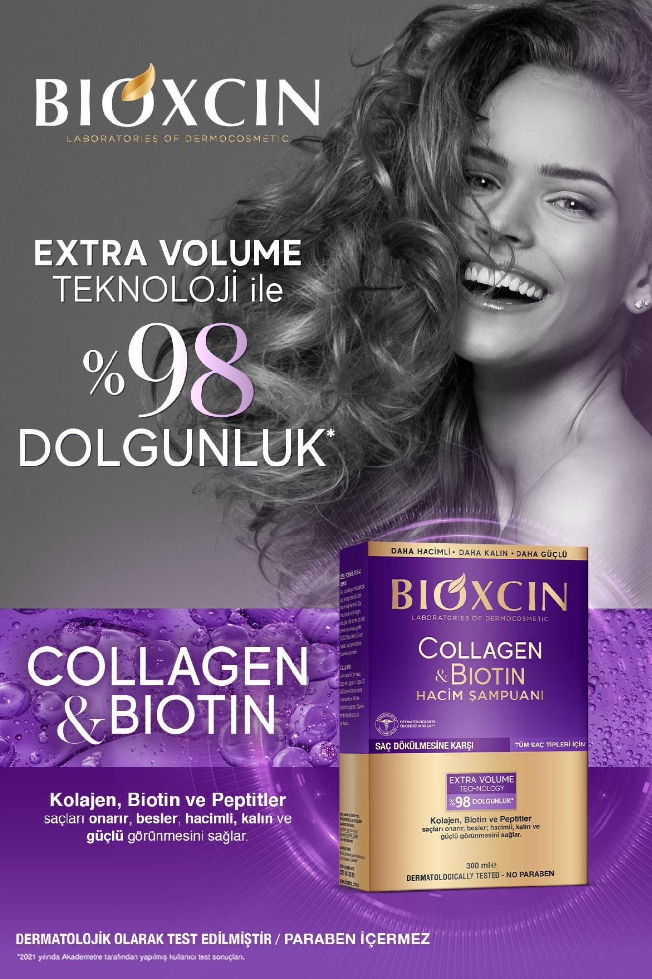 Bioxcin Collagen & Biotin Ekstra Hacim & Dolgunlaştırıcı Şampuan 300 Ml - 2 Li Avantaj Seti