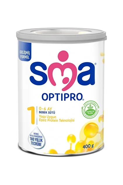 SMA Optipro 1 0-6 Ay Prebiyotikli Bebek Sütü 400 gr