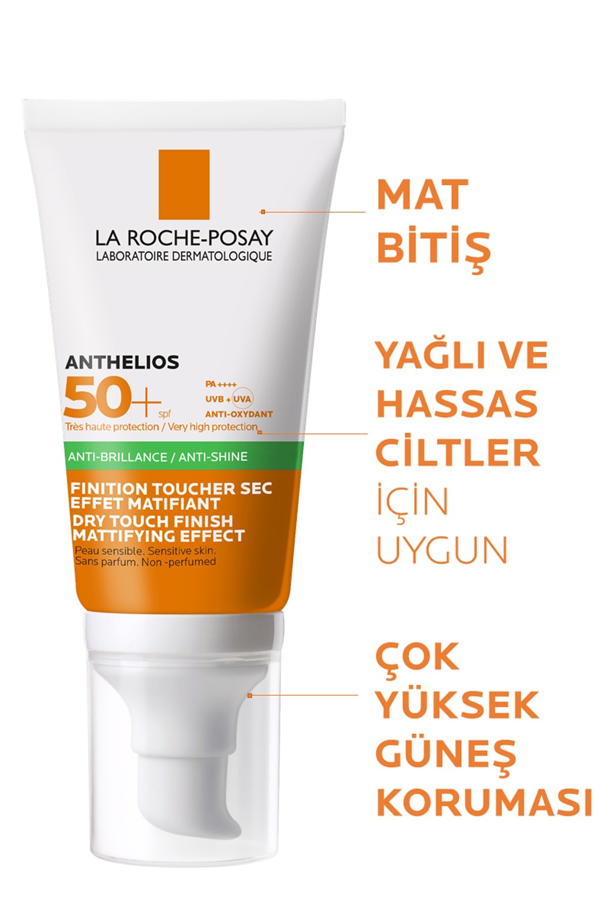 La Roche Posay Anthelios Spf 50+ Yağlı Ciltler için Yüksek Korumalı Yüz Güneş Kremi 50 ml