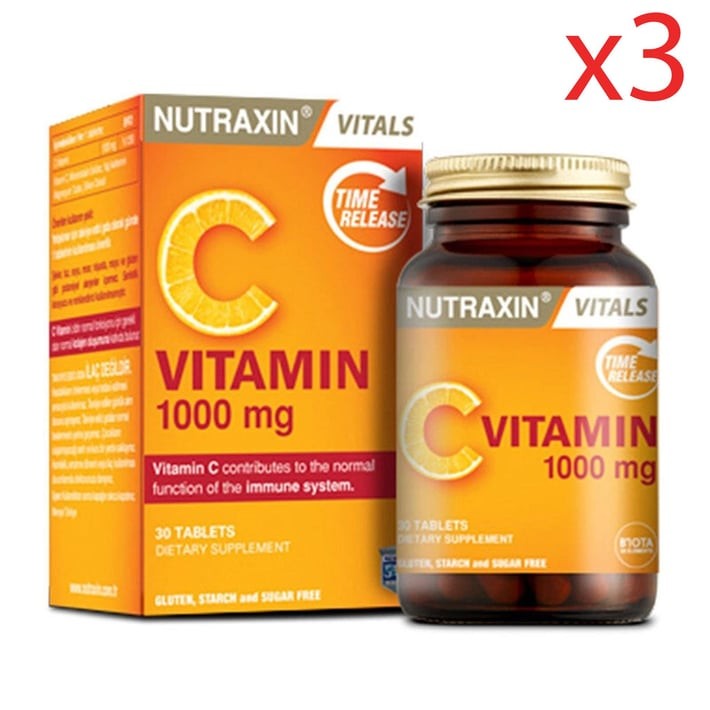 Nutraxin C Vitamin 1000 Mg 30 Tablet 3 Adet