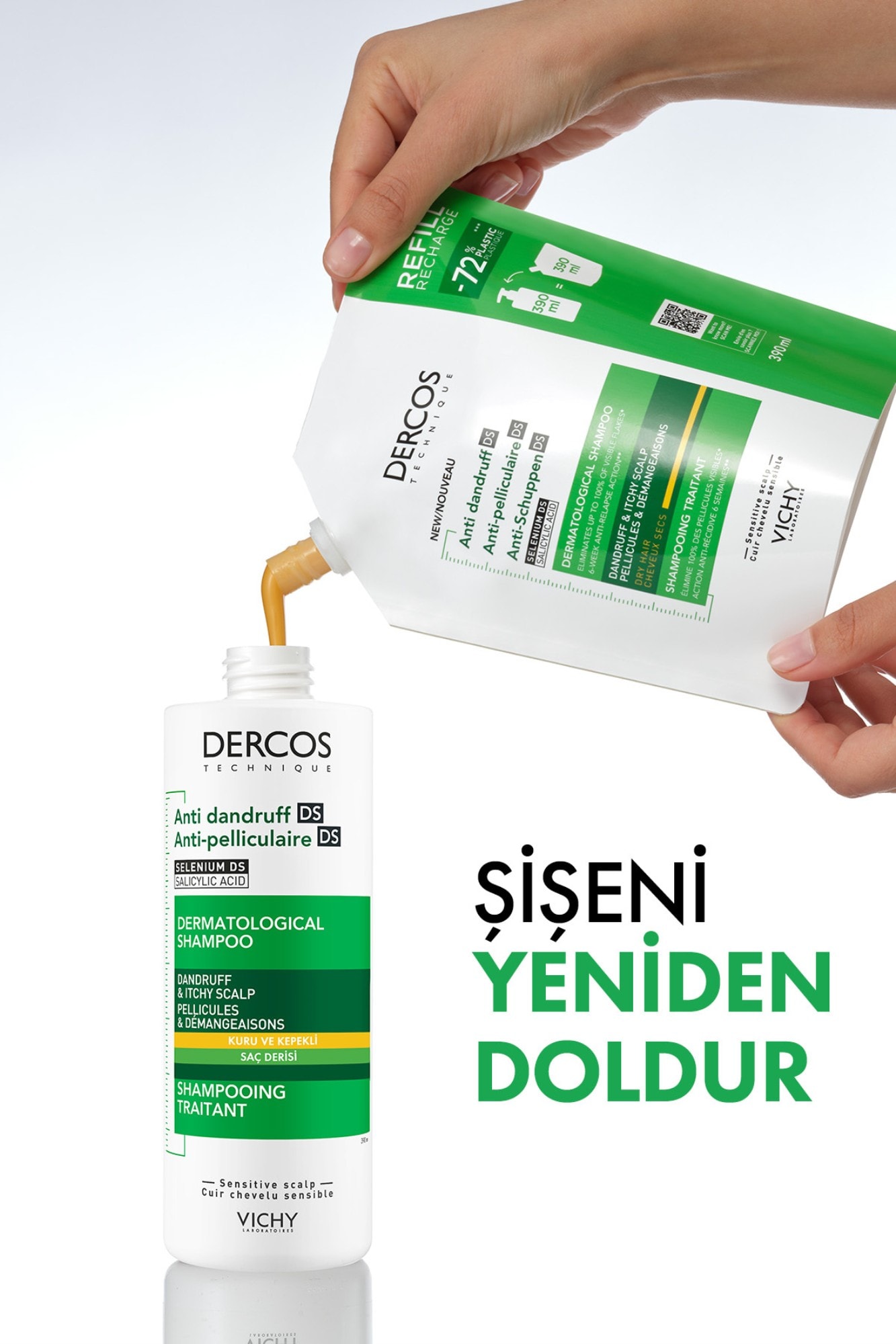 Vichy Dercos Anti Dandruff Kuru Saçlar İçin Kepek Karşıtı Şampuan Refill 390 ml
