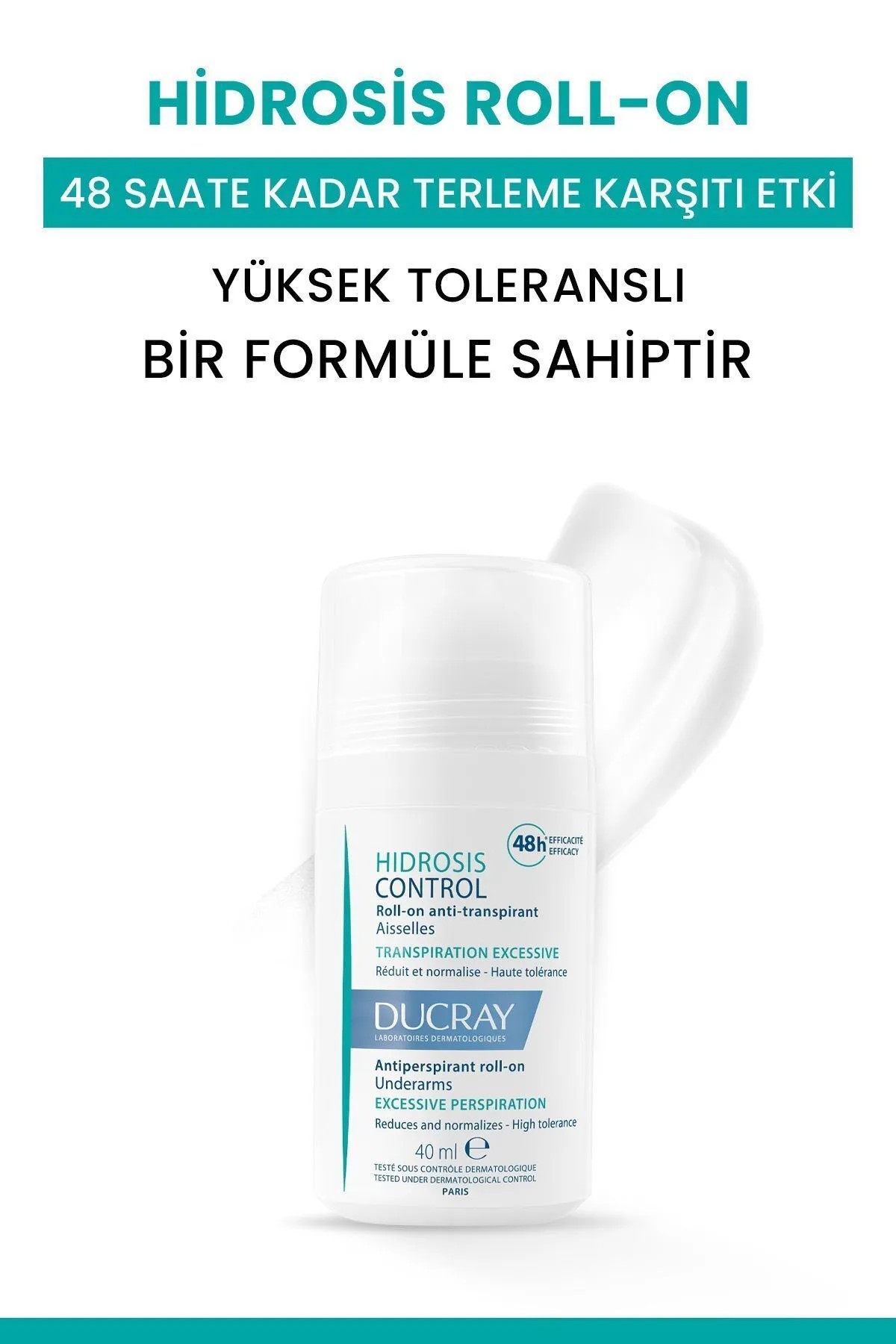 Ducray Hidrosis Control Roll On 40ml | Koltuk Altı Terleme Önleyici Roll-on