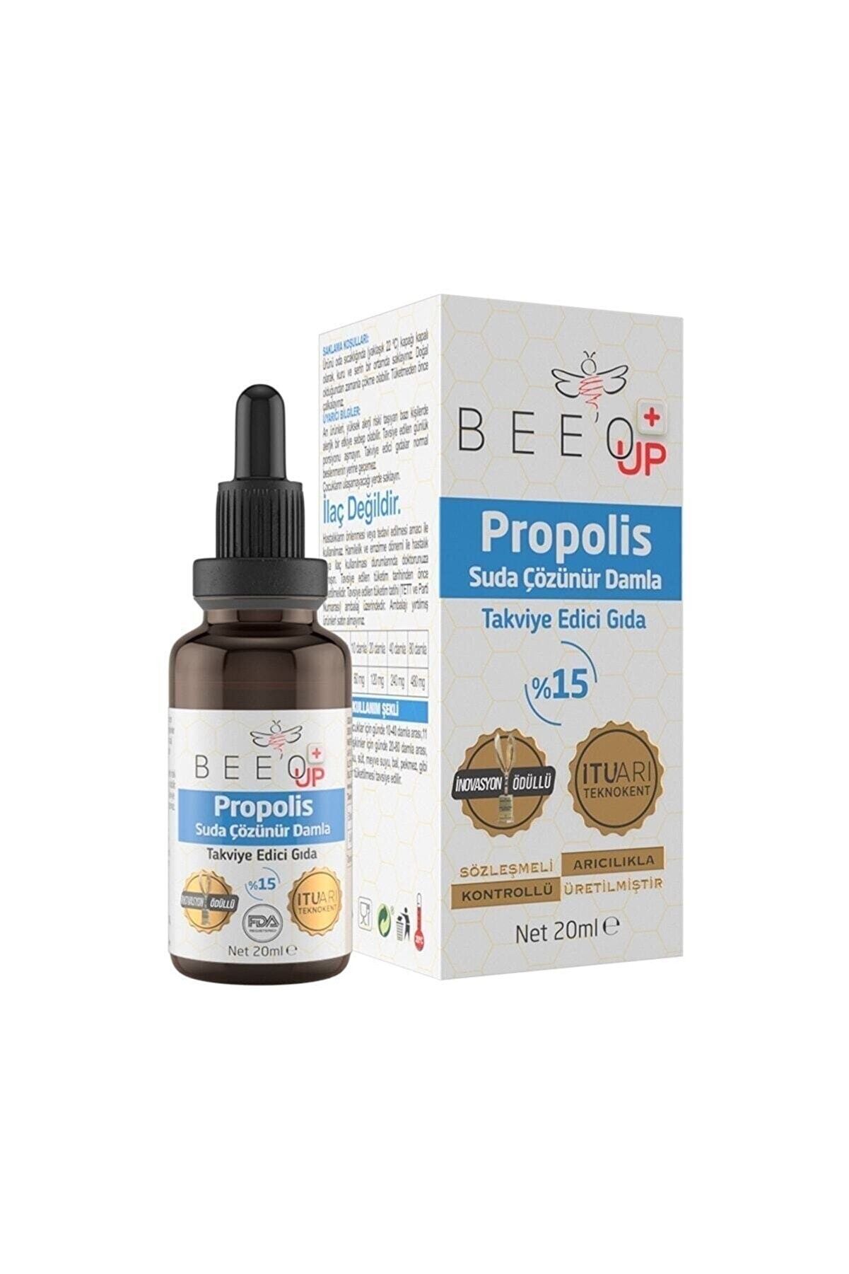 Bee'o Suda Çözünür Propolis Damla 20