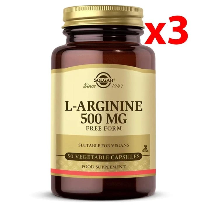 Solgar L-arginine 500 Mg 50 Kapsül 3 Adet