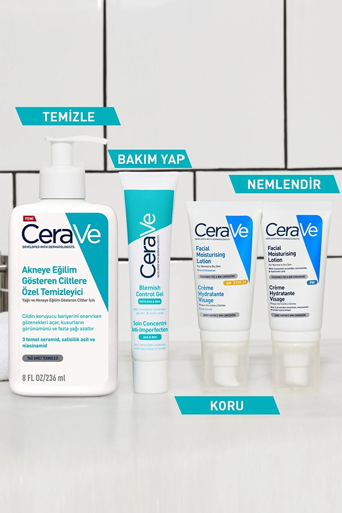 CeraVe Yağlı Ve Düzensiz Cilter Için Yüz Temizleme Jeli 236 Ml