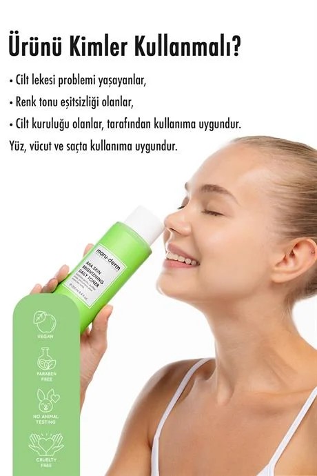 Maruderm Leke Karşıtı Cilt Beyazlatıcı Laktik Asit %5 Glikolik Asit %1 Aha Tonik 250 Ml