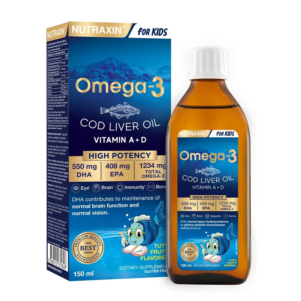 Nutraxin Omega 3 Balık Yağı 150 Ml Tutti Frutti