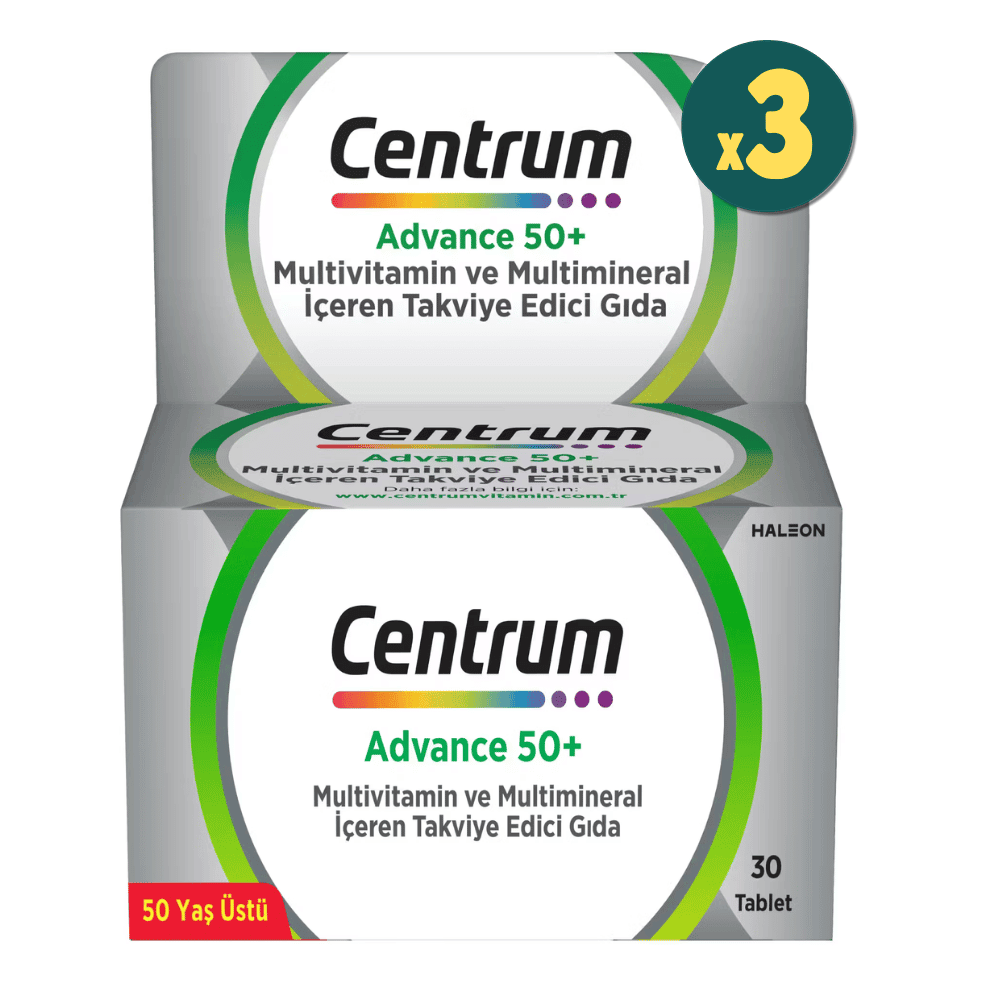 Centrum Advance 50+ Multivitamin 30 Tablet 3 Adet