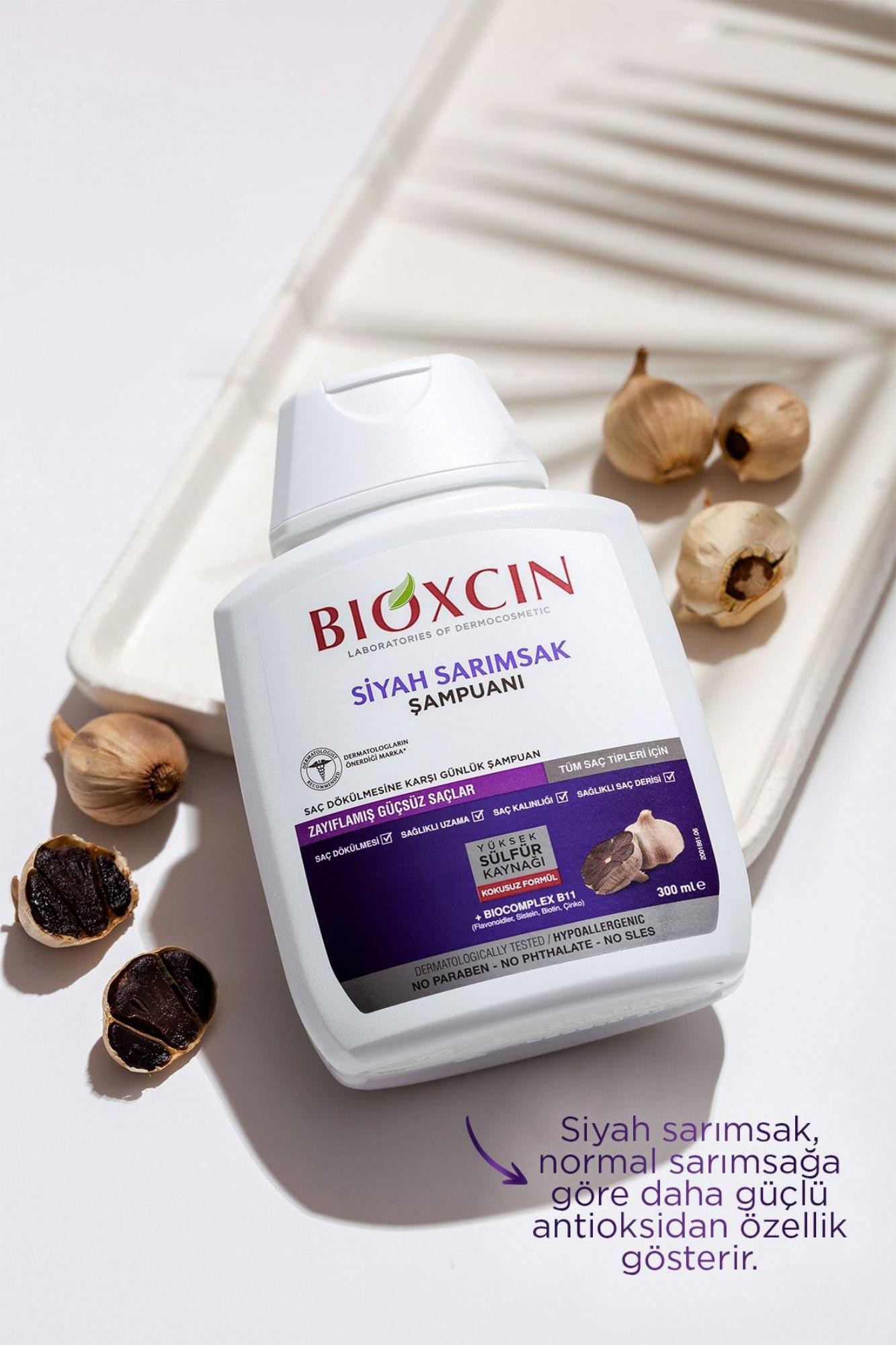 Bioxcin Siyah Sarımsak Şampuan 3x300 Ml - Saç Dökülmesi Şampuanı