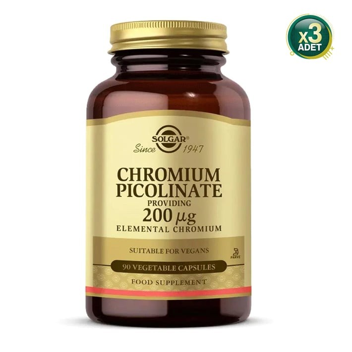 Solgar Chromium Picolinate 90 Kapsül 3 Adet