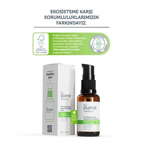 The Purest Solutions Bariyer Güçlendirici Ve Yatıştırıcı B Vitamini Cilt Bakım Serumu 30 Ml