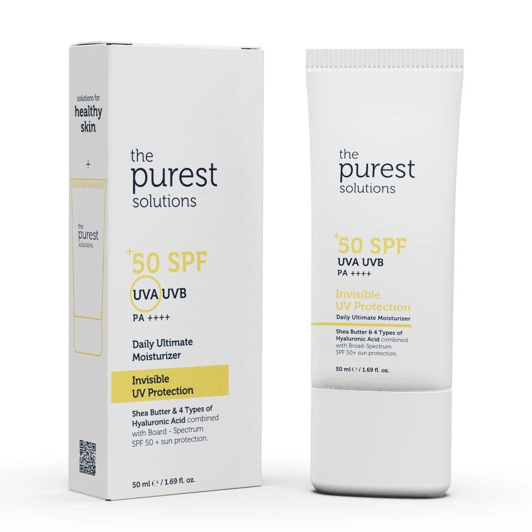 The Purest Solutions Yüksek Koruma Ve Nemlendirici Etkili Invisible Güneş Koruyucu Krem SPF 50, 50 Ml.