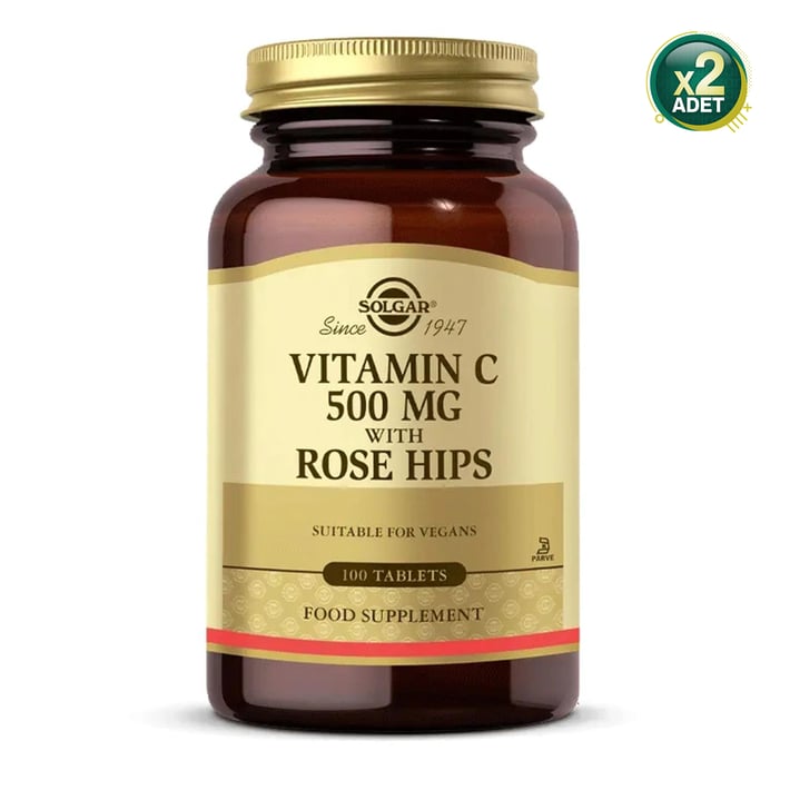 Solgar Vitamin C with Rose Hips 500 mg 100 Tablet 2 Adet